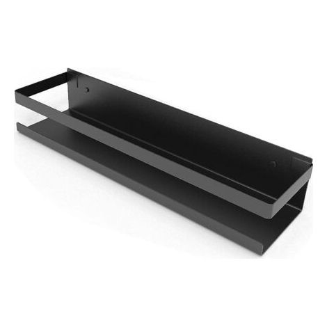 Etagère Douche, Etagere Salle de Bain Sans Percage, Serviteur de Douche, Porte Savon Douche en Acier Inoxydable, Rangement Panier Cuisine Noir mat - 30cm (1/5)