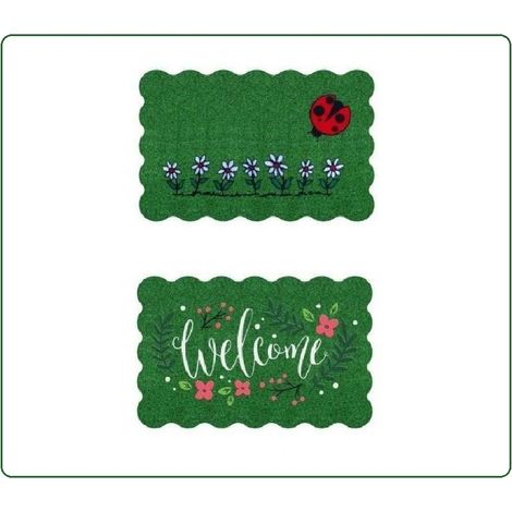 ZERBINO 40X60CM GREEN FLOCK NUVOLA