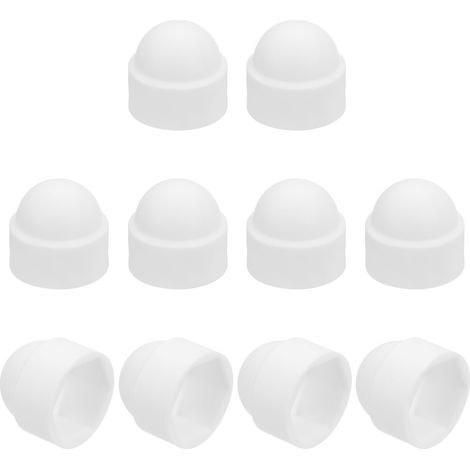 10 Pièces Capuchon de Protection pour Écrou M12x19x23mm Blanc (1/5)