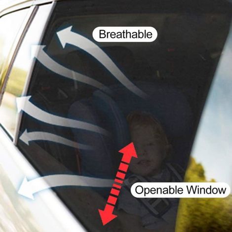 Pare-soleil universels pour vitres de voiture, lot de 2 pare-soleil pour vitres latérales arrière de voiture pour bébé, famille, (1/5)