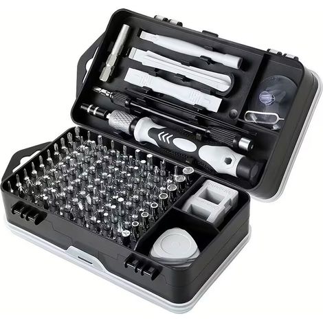 Kit de tournevis de précision 115-en-1 – Outils de réparation multifonction pour ordinateur, PC portable, téléphone, MacBook et usage domestique (1/5)