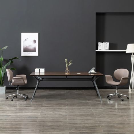 Drehbarer Bürostuhl Taupe Stoff (1/5)