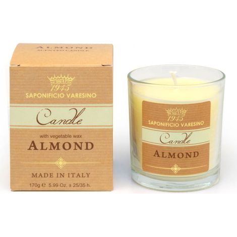 Vela aromática Saponificio Varesino con aroma a almendras, 170 g