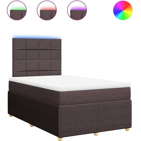 Maison Exclusive - Giroletto a Molle con Materasso Marrone Scuro 120x190cm Tessuto