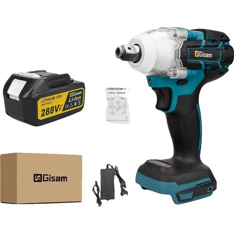 Llave de impacto, 520 N·m de par, motor sin escobillas, 1 batería (1/2)
