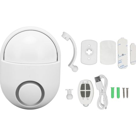 Détecteur de mouvement infrarouge sans fil avec télécommande, alarme pour maison, garage, abri, atelier (1/5)
