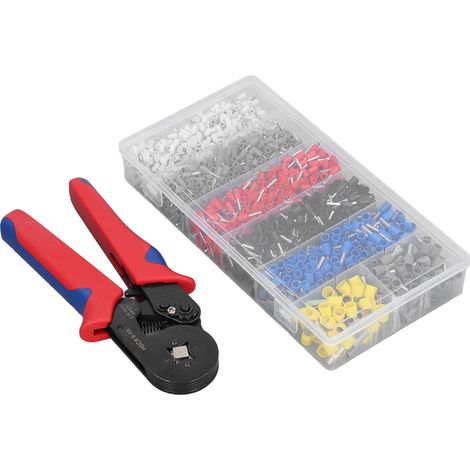 Jeu de 1900 pièces de sertisseuses hexagonales, embouts de fils en cuivre PVC et fer pour machines, 0,25-10mm² (1/5)