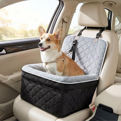 Siège Auto pour Chiens de Petite Taille - Siège rehausseur avec Ceintures de sécurité, Housse Amovible et Lavable (1/5)