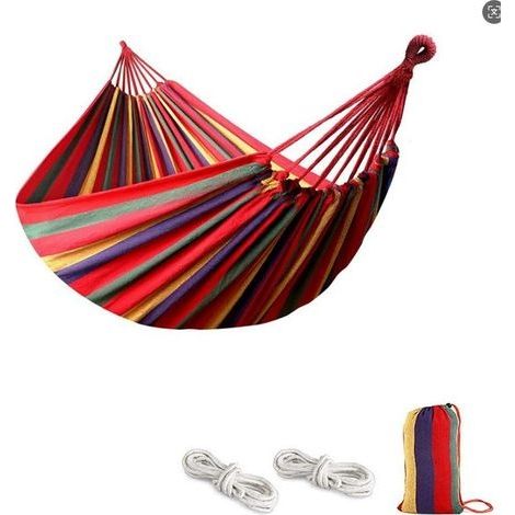Hamac de Camping, Hamac d'extérieur 200150 cm, Capacité de Charge Maximale de 150 kg pour Les Voyages, Le Jardin et la Plage (1/5)