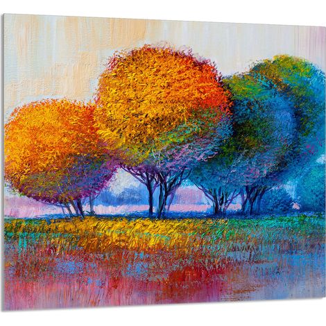 PANEL DE VIDRIO PARA COCINA 65x60 Árboles (1/5)