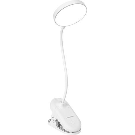Clip LED desk lamp, USB eye care adjustable bedside reading night light for bedroom, rechargeable dual-purpose plug (1/5)