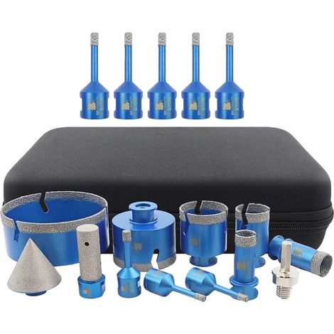 Diamantbohrer Set, Vielseitige Anwendung, Umfassendes Werkzeugset, 17 Stück KIT M14 Gewinde (1/2)