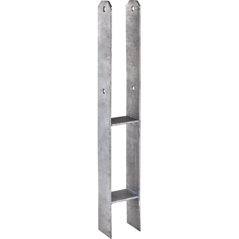 Pfostenträger Pfostenanker H-Anker 81x600x60x5mm feuerverzinkt Pfosten Zaunpfosten (1/5)