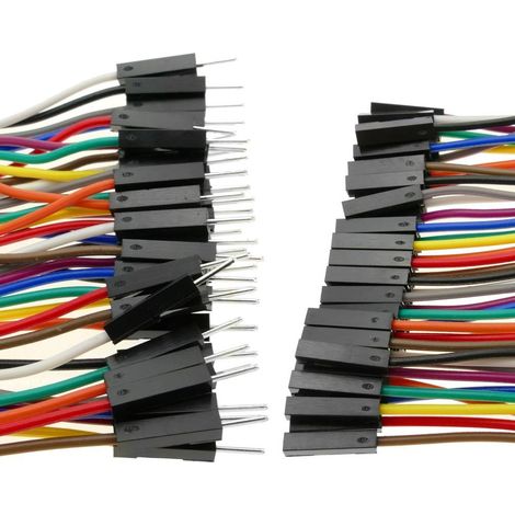 Cable alambre puente Dupont 40 pines hembra a macho 0.20 M Multicolor (1/4)