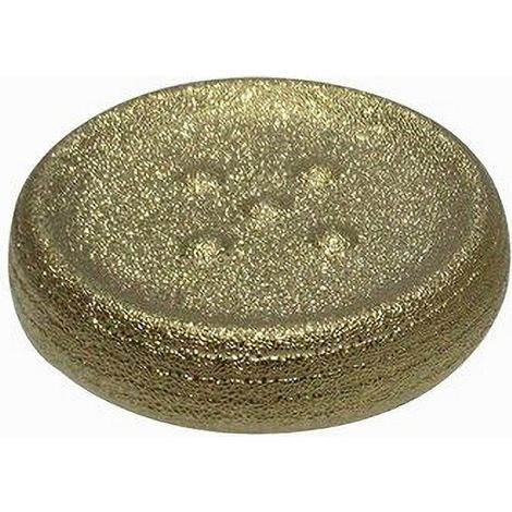 Piattino Porta Sapone Saponetta Dorato Rigato Accessorio Arredo Per Bagno 59936 (1/3)