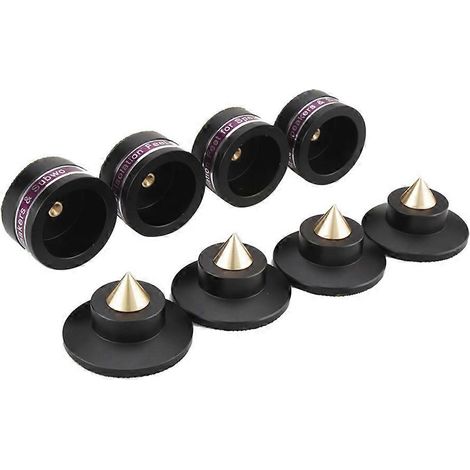 Stück stoßfeste Aluminium-Standfüße mit Spikes für Audiocrust IF03S/IF03B Verstärker, Lautsprecher und Subwoofer