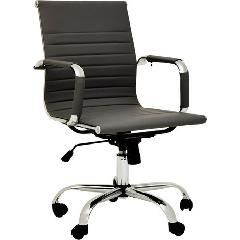 Premier Housewares Brent Black Low Back Home Office Chair (1/5)
