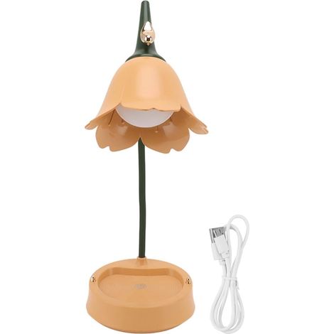 Éclairage LED de bureau coloris orange rechargeable/tactile (1/5)