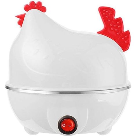 Mini máquina para desayunos, cocedor de huevos, vaporera de huevos de una sola capa, calentamiento e inserción, juego de máquina para desayunos (1/5)