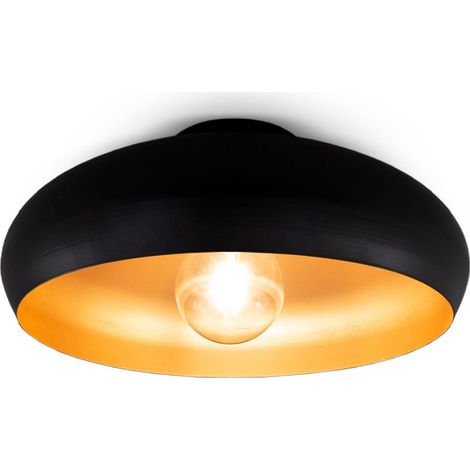 Deckenleuchte Ø39,5 cm - E27 Fassung, 1-flammig, schwarz-gold