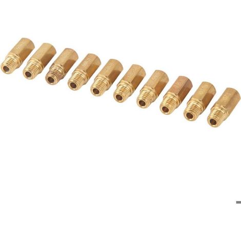 Vergaserdüsen - 10er-Pack - Robustes Metall - 5 mm x 0,8 mm Gewinde - Kompatibel mit Keihin-Vergasern