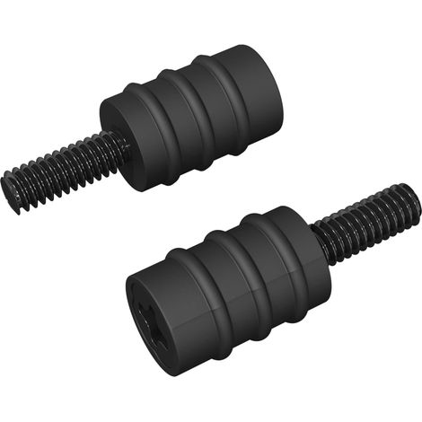 Tornillo Separador 2 pcs Negro M4 Caucho y Acero vidaXL