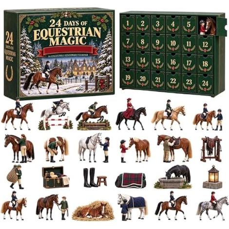 Objets Décoratifs Pour Bureau, Calendrier Compte À Rebours Cheval De Noël (1/5)