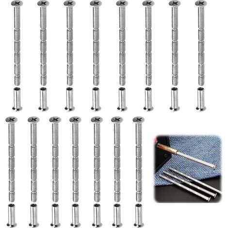 Confezione da 15 viti per maniglie di porte in acciaio inox M3 con manicotto, per porte, cassetti e armadi. (1/5)