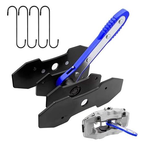 Brake Caliper Piston Rewinder Reset Tool Ratchet Press with Replacement Hooks for Pads (1/5)