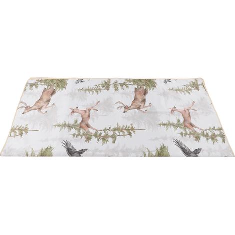 Tapis de sol bébé antidérapant imperméable et pliable pour activités intérieures et extérieures - parfait pour chaise haute et tapis d'éveil (1/5)