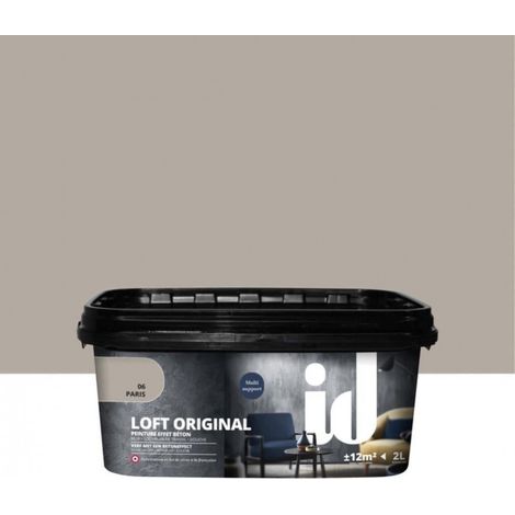 pittura decorativa effetto cemento initiatives decoration "loft original" tortora 2000 ml
