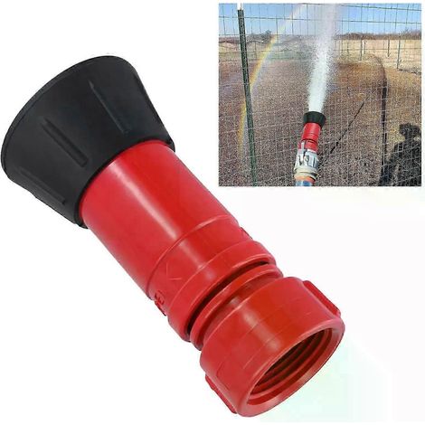 Fire Hose Nozzle 1-1/2 Inch Heavy Duty Nozzle High Pressure Pump Sprinkler Watering Sprinkler Irrigation Spray Nozzle