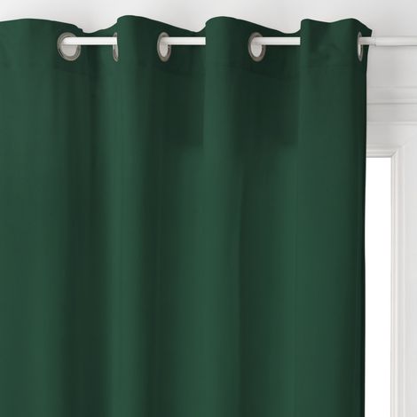 Rideau d'ameublement Lilou Effet velours 140 x 260 cm Atmosphera - 1 Panneau  - Vert jade