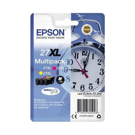 Tintenpatrone Originalzubehör 27XL ca. 3 x 1.100 Seiten mehrfarbig 3 x 10,4ml 3 St./Pack. (1/3)