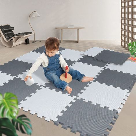 Alfombra Puzzle para Niños Bebe Infantil 18 Piezas, Alfombrillas de Espuma EVA, Actividades Alfombrillas Bebes (30 X 30 cm)