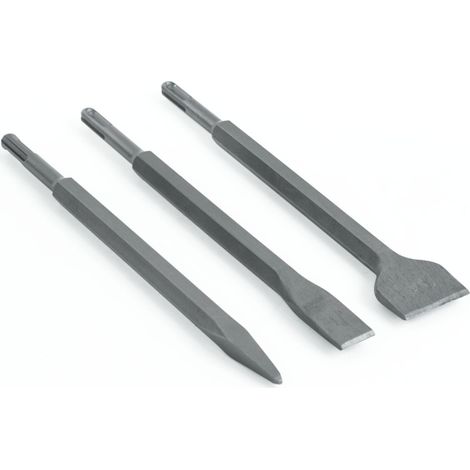 GOTOOLS SDS-plus Meisselsatz 3-tlg. (Spitz-, Flach-, Spatmeissel 40x250mm) (1/3)