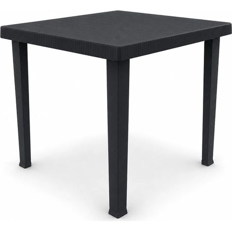 Tavolo da Giardino Quadrato 80x80 Nero per Esterno (1/5)