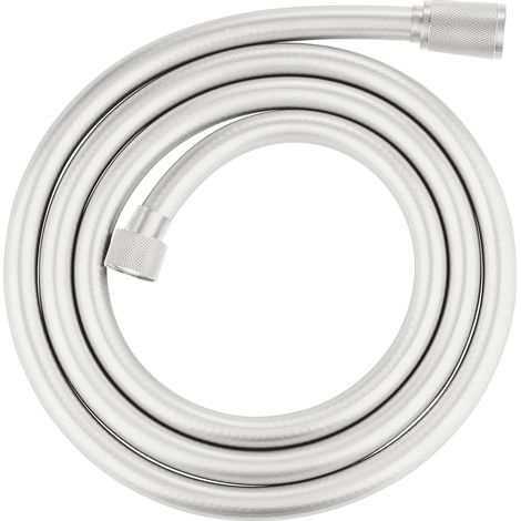 1 - Flexible De Douche - Tuyau Anti-torsion - Connexion Universelle G 1/2&34 - Surface Supersteel Durable Et Facile à Nettoyer - Pour Salle De Bain - Argent - 175x1,75cm