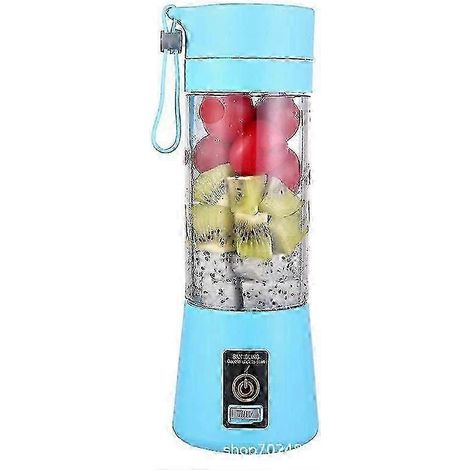 Mug mélangeur portable USB pour fruits et légumes, avec chargeur de voyage (bleu), 1 pièce (1/5)