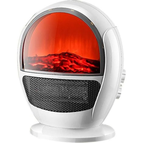 [NUNCA UTILIZADO]Chimenea eléctrica portátil, mini calefactor con efecto de leña realista, protección contra sobrecalentamiento y seguridad, para hogar y oficina (1500 W) (1/5)