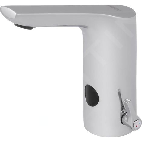 Sanela - Mitigeur de lavabo automatique, alimentation depuis pile de 6V, inox SLU 76B (1/4)