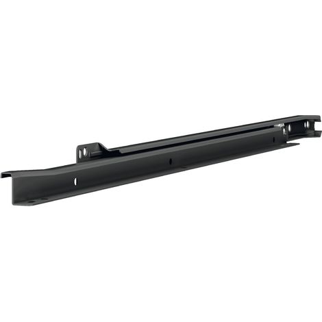 Rollschubführung Standard I - Schubladenschiene 300mm mit Kunststofflaufrollen, Auszug bis 25 kg belastbar, Stahl schwarz