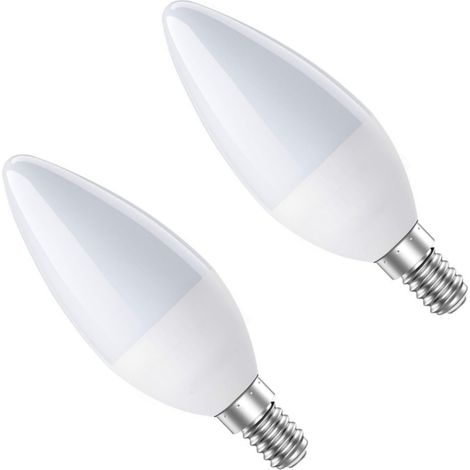 Ampoules LED, E14-【220-230V】C37 ampoule pointue【7W】Lumière blanche 6000K, ampoules à économie d'énergie, ampoules universelles 2 pièces (1/5)