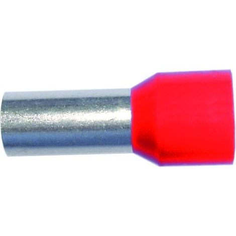 Isolierte Aderendhülse 1 mm² rot, Inhalt 100 Stück Lüsterklemmen & Aderendhülsen