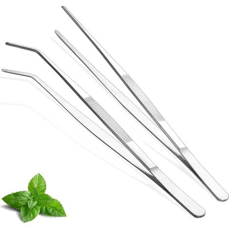 Küchenzange, 2-teiliges Set, extra lang (30,5 cm), Edelstahl, robuste Kochzange für Köche, zum Servieren, Grillen, Kochen, für Pasta, Salate und BBQ (1/5)