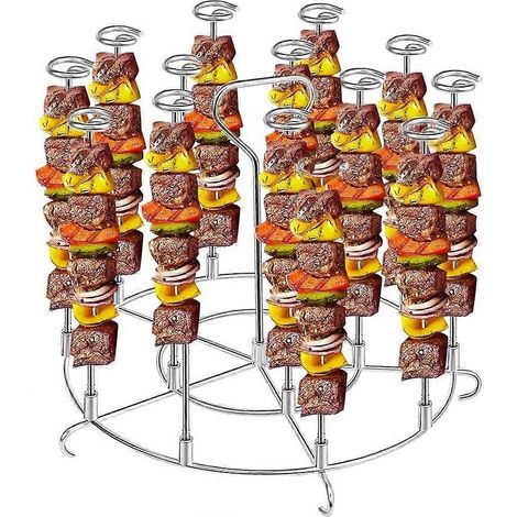 Soporte para brochetas en acero inoxidable compatible con friteuse Ninja Air, soporte para brochetas 6/8 l, acceso a barbacoa para friteuse air c