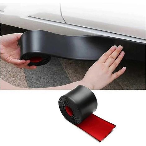Protection de bas de caisse de voiture en caoutchouc anti-rayures, protection universelle pour bords de porte, noire, 10 cm x 4 m (1/5)