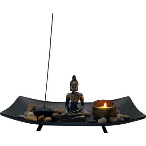 Zen-Buddhismus-Kerzenständer, Räuchergefäß, Halter, Feng Shui, Ornament, Einrichtungsgegenstände für Heimdekoration, Büro, Schlafzimmer, Meditation, friedliche Entspannung