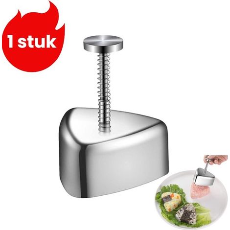 Moule à onigiri - Moule à onigiri - Moule à boules de riz Driehoek classique - Moule à sushi pour bento pour enfants - Machine à sushi - Ustensiles de cuisine - Moule à boules de riz - 9,5 x 7,5 x 3,5 (1/5)