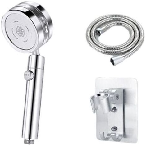 Pommeau de douche turbocompressé, bouton de douche haute pression avec interrupteur et1.5Tuyau de riz (1/5)